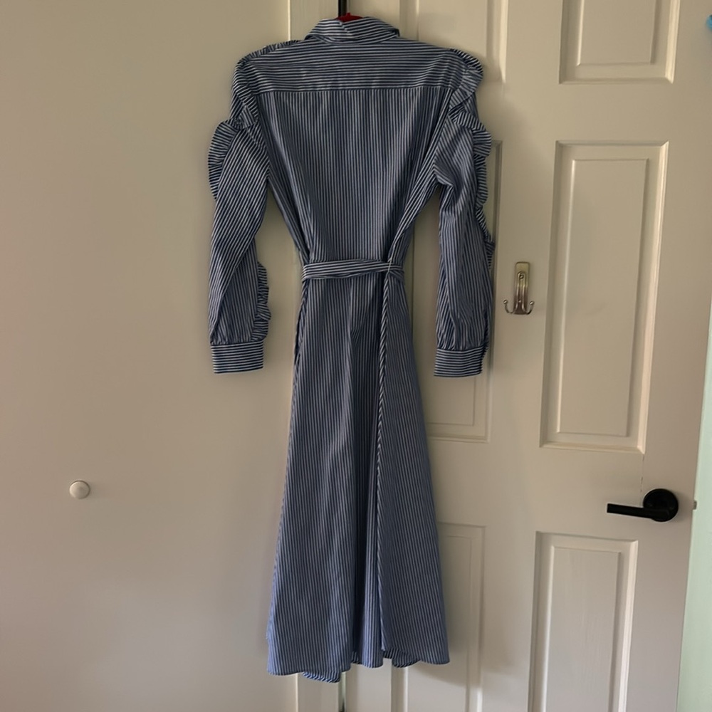 MaxMara Blue stripe Long Sleeve Dress - Picture 9 of 9